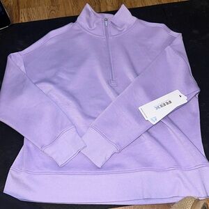 RBX Light purple half zip crew neck
